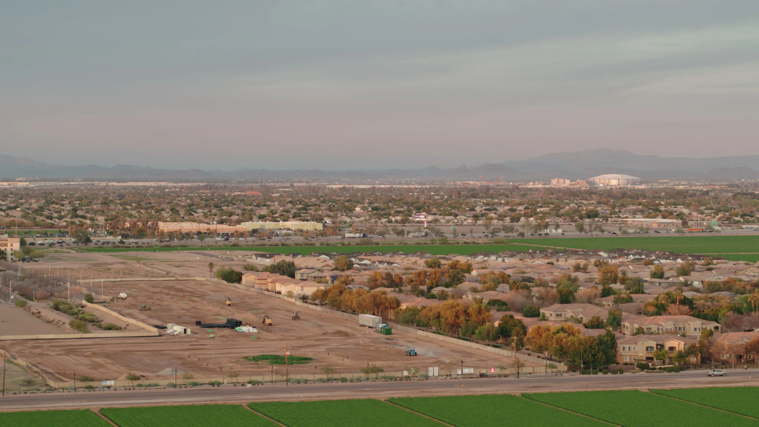 Arizona land development and construction site