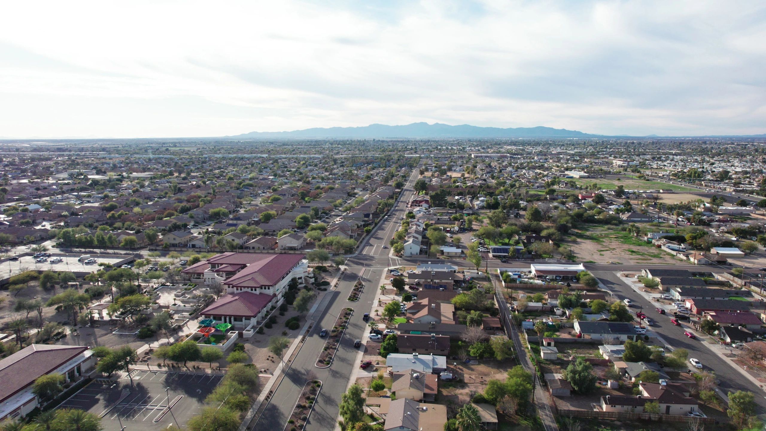 Arizona arterial road and surrounding development